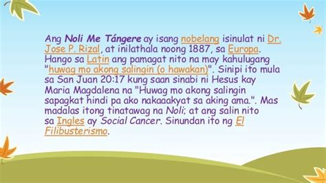 ano ang noli me tangere.